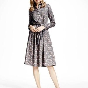 Brooks Brothers Cherry Blossom Button-Front Midi Dress